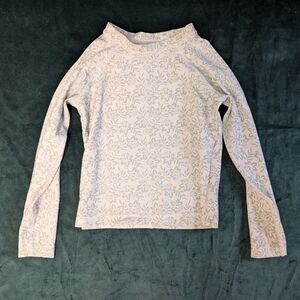 Acacia Swimwear Light Gray Floral Kids Rashguard